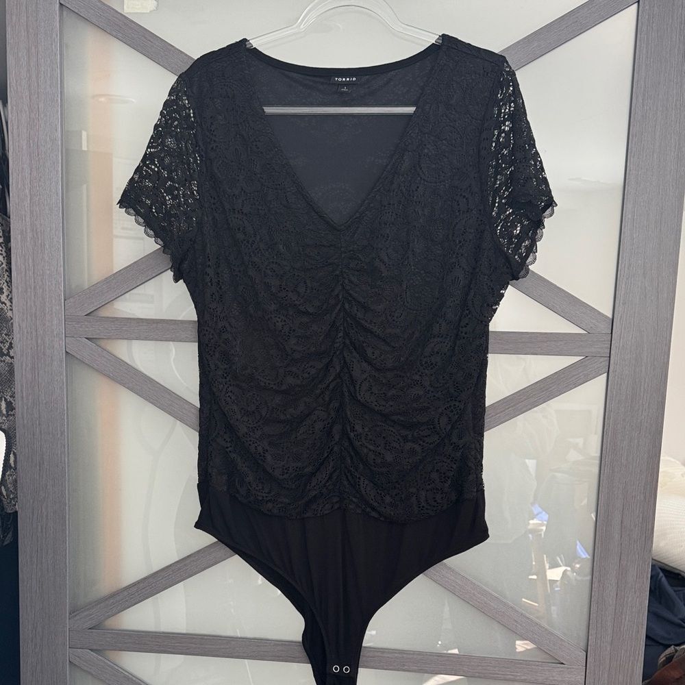 Torrid Elegant Black Lace Bodysuit